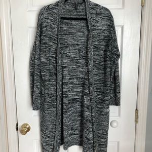 Upper thigh length cardigan